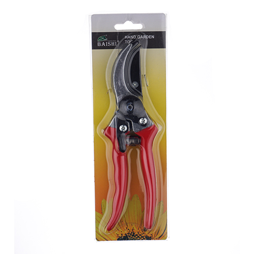 Секатор 21 см, металлические ручки, обрезиненная оплетка, фиксатор, пружинный механизм 880634, 1/60