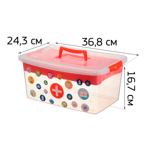 Контейнер 9 л IDEA АПТЕЧКА М 2908, красный