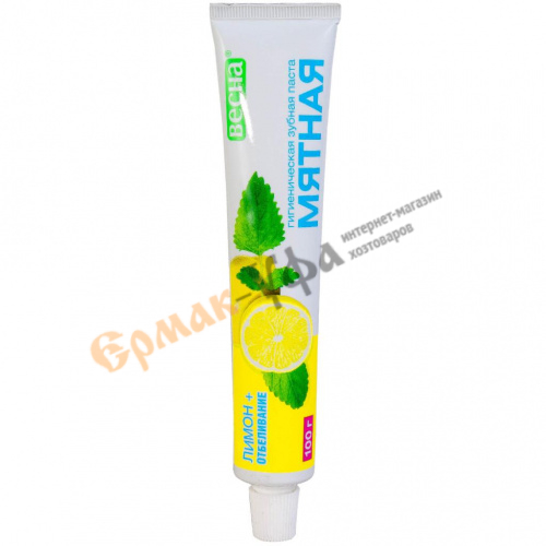 Зубная паста ВЕСНА Мятная лимон+отбеливание 100г 1920 6/48