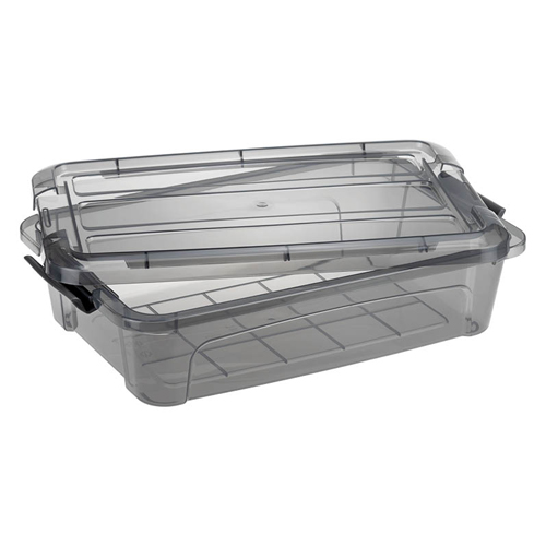 Ящик для хранения с замками 2.8 л IDEA КИП М 2333, черный прозрачный