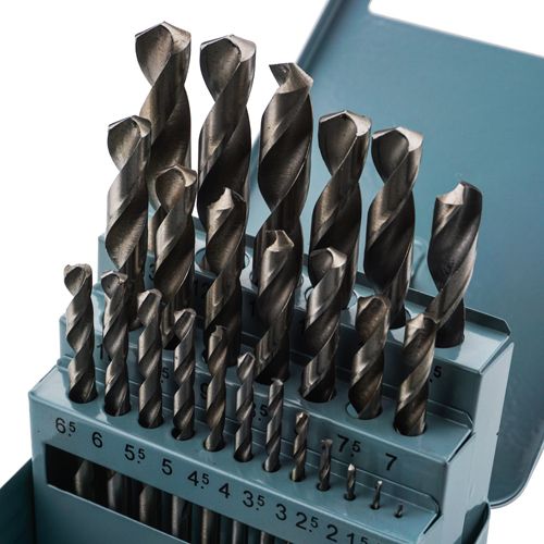 Набор сверл по металлу цилиндрический хвостовик 1-13 мм 25 шт Барракуда стальной кейс, 1/25