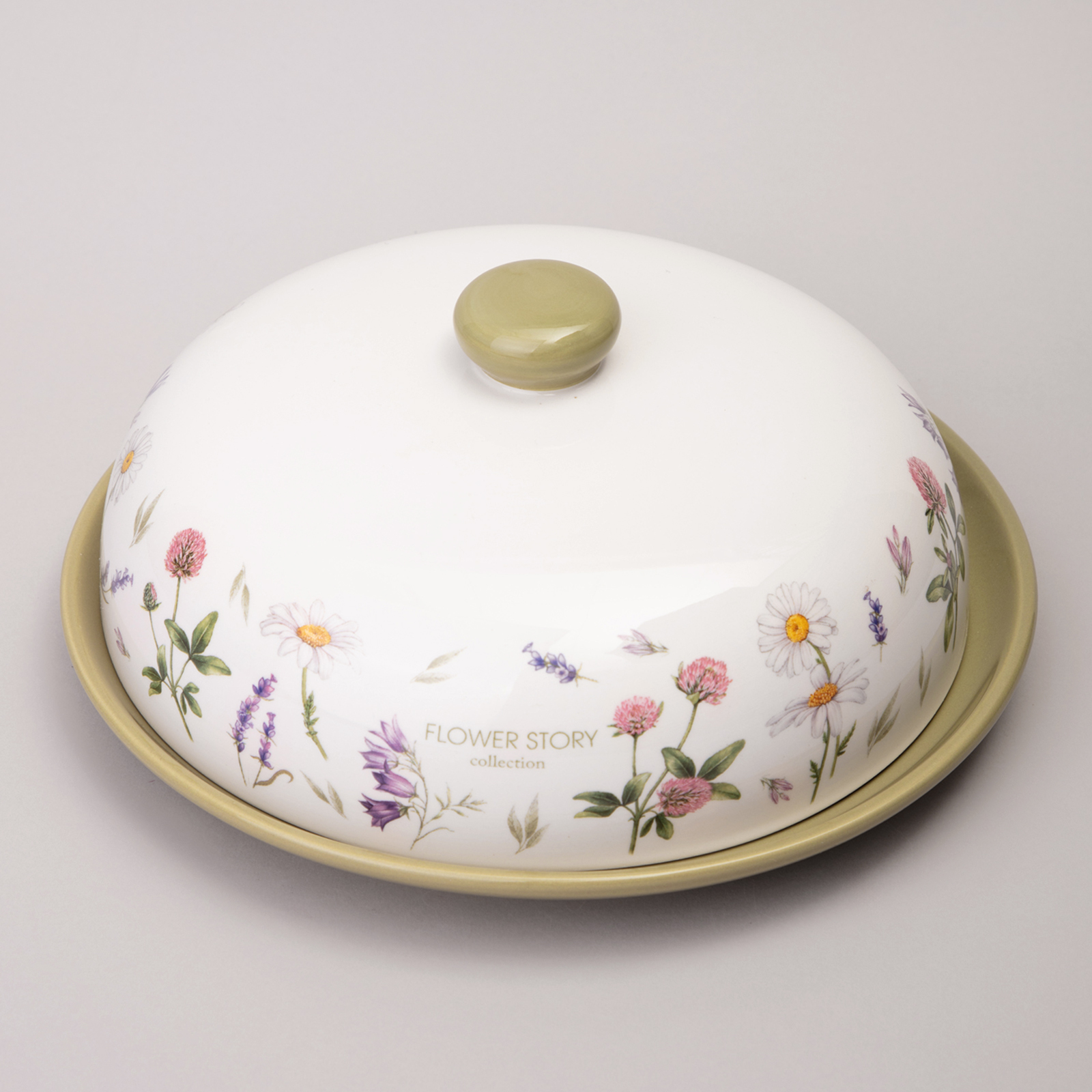 БЛЮДО ДЛЯ БЛИНОВ AGNESS, FLOWER STORY, 23*10 СМ, КОР=12ШТ.