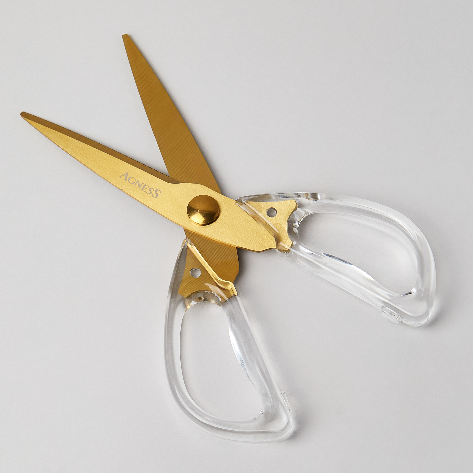 КУХОННЫЕ НОЖНИЦЫ ЦВЕТ АЙВОРИ, ТИТАНОВОЕ ПОКРЫТИЕ ЛЕЗВИЯ, 20, 5СМ, МАЛ=12ШТ