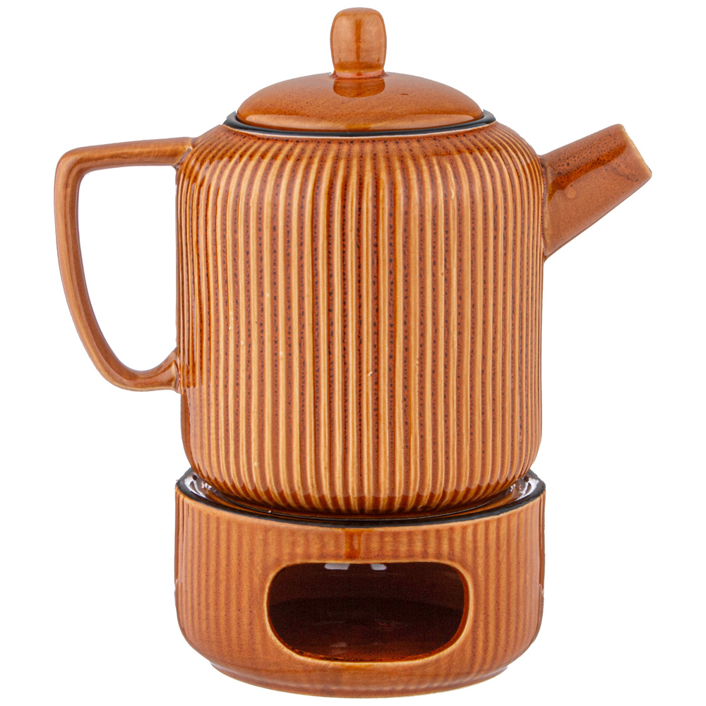 ЧАЙНИК 900 МЛ КОЛЛЕКЦИЯ, АРТ-ДЕКО, С ПОДСТАВКОЙ ДЛЯ ПОДОГРЕВА