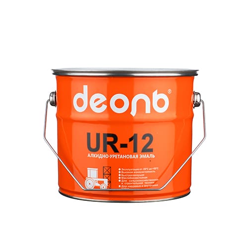 Автоэмаль для сельхоз. техники, быстросохнущая UR-12, ДЕОЛЬ, белый 3кг, 1/4