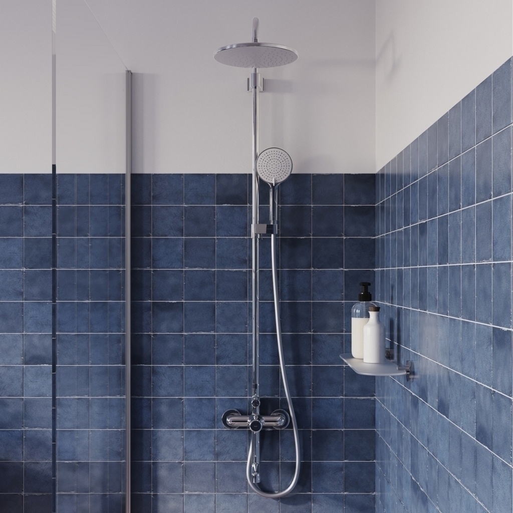 Душевая система 35к IDDIS AIGSB3Fi06, Aiger, лейка, Тропический душ, ХРОМ