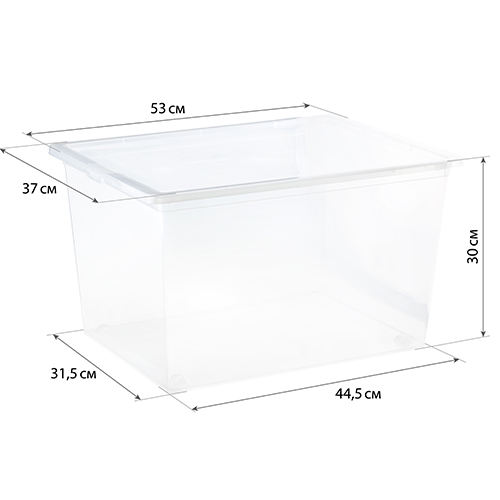 Ящик прозрачный 50 л IDEA М 2354, 530 х 370 х3 00 мм
