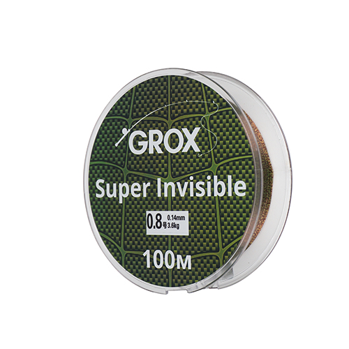 Леска GROX Super invisible 3D хамелеон 0,14х100м, 3,6кг 1/500
