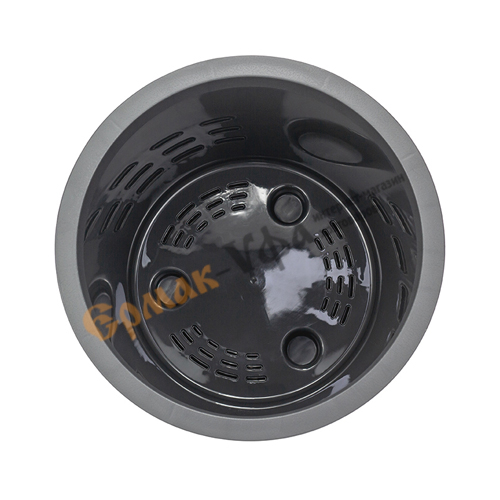 Горшок для цветов Сланец d-380мм 24 л со вставкой, графитовый, 1/1