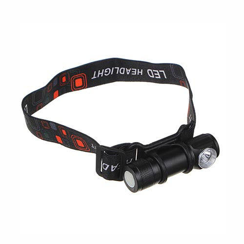 Фонарь налобный 1 светодиод Ермак 1 LED, 1200МАЧ, 3 режима пластик металл, 1/120