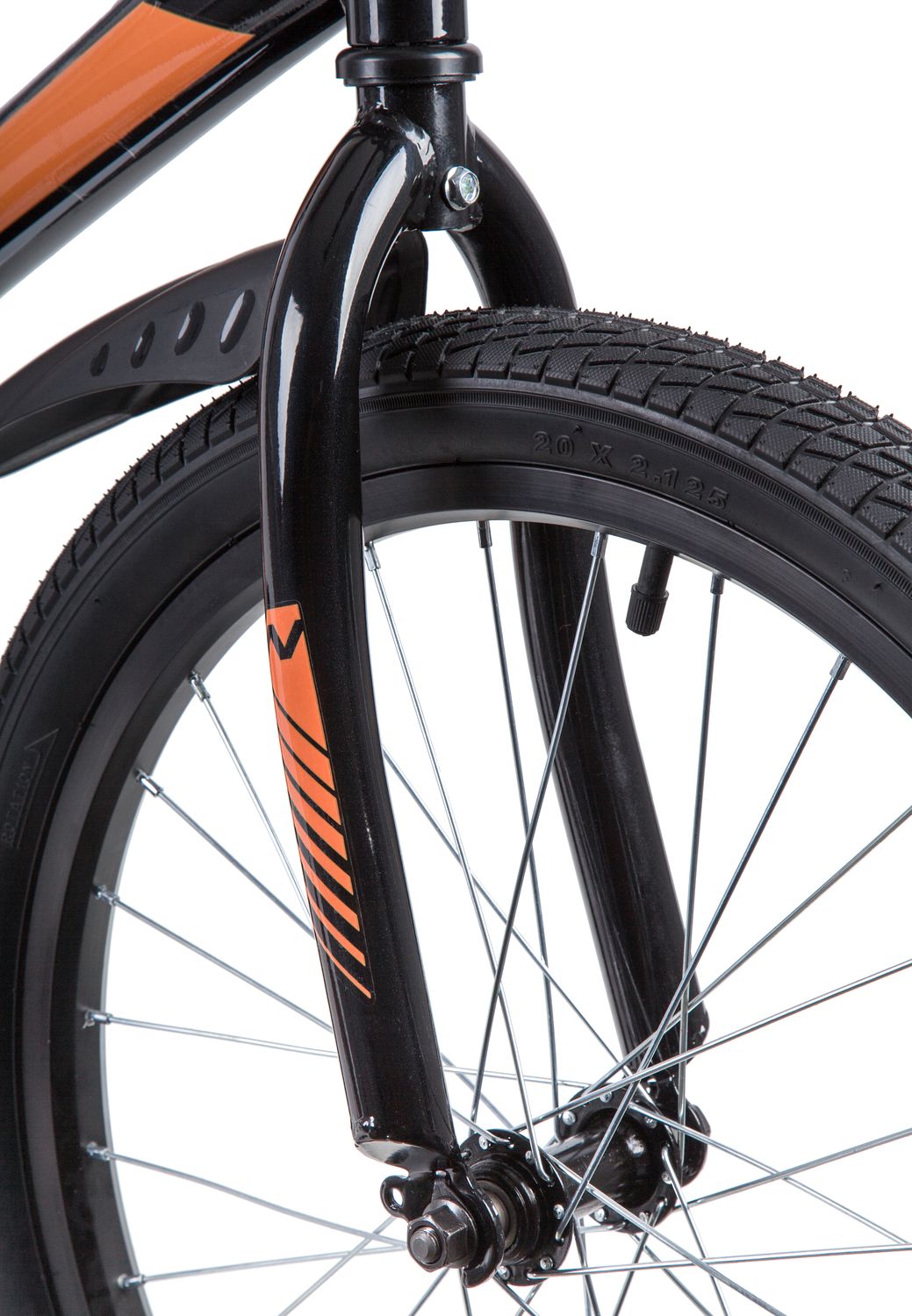 Велосипед NOVATRACK 20", JUSTER,  чёрный, тормоз ножной, защита  А-тип, пластиковые крылья