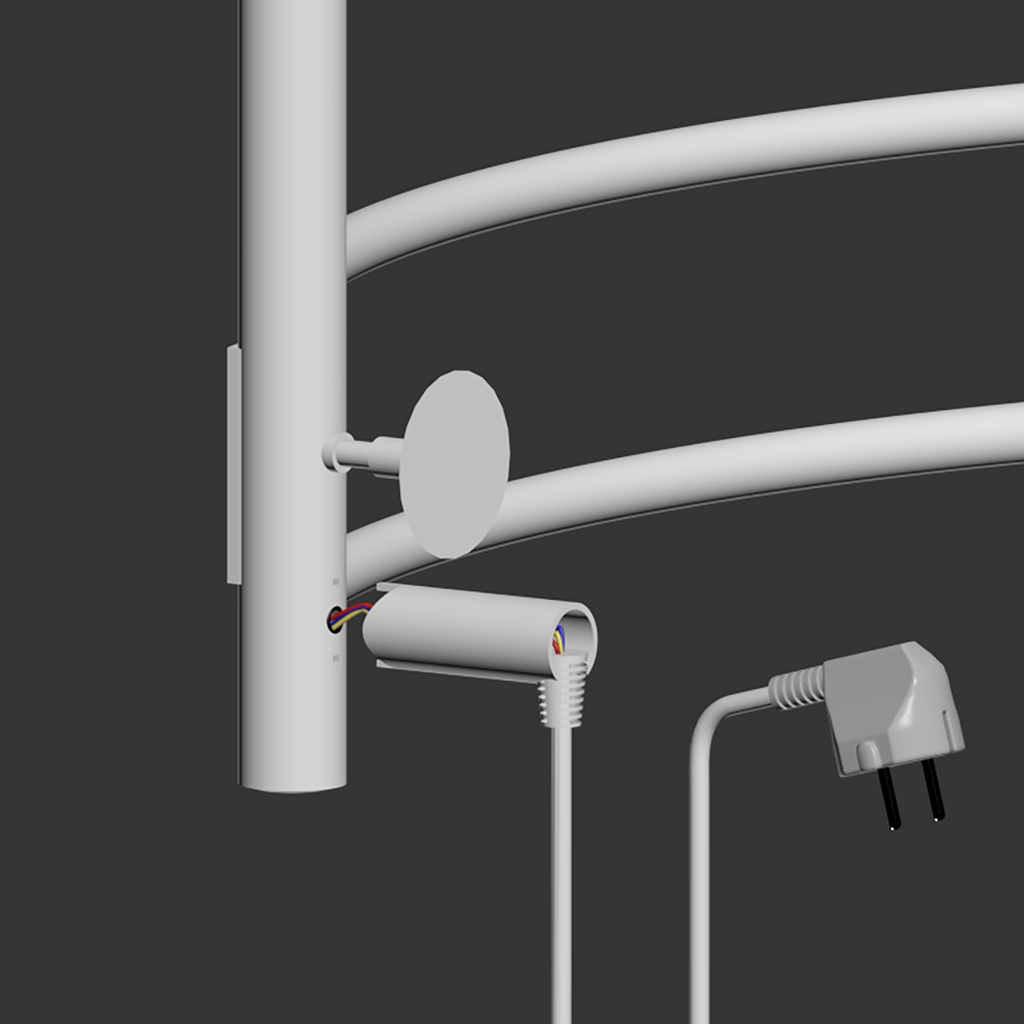 Полотенцесушитель MIXLINE MIRA 80х50, таймер, 403Вт, 7 перекладин + ПОЛКА электрический БЕЛЫЙ