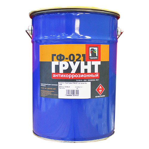 Грунт ГФ-021 красно-коричневый 6кг антикоррозионный, ТРИОЛЬ, ГОСТ, 1/1