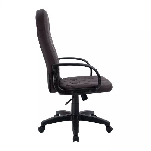 Кресло офисное, компьютерное TRON V2 экокожа Prestige, хром, темно-коричневый