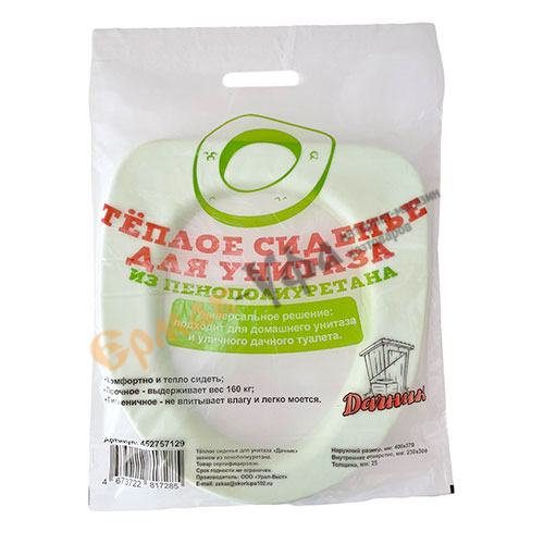 Сиденье теплое для унитаза уличного ДАЧНИК ЭКОНОМ напольный без крышки из пенополиуретана, 1/24