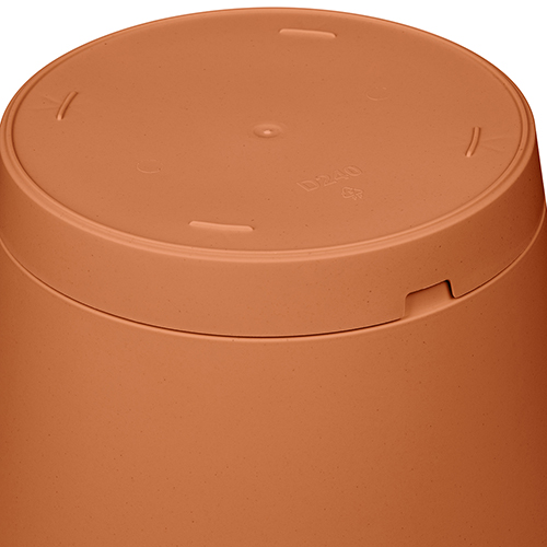 Горшок для цветов 5 л Homver Mint 221612132/01, 240 мм, с поддоном, терракотовый