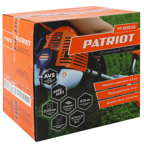 Триммер бензиновый PATRIOT PT 4555 ES Country,  2.5 л.с, 43 сс