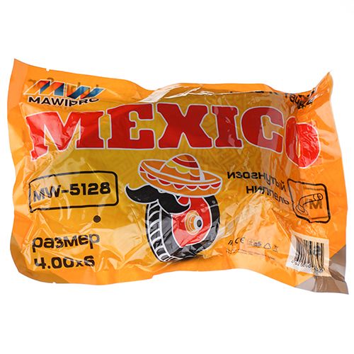 Камера на колесо 4. 00х6 бутиловая, изогнутый ниппель/ MEXICO, 1/50