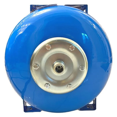 Гидроаккумулятор горизонтальный АКВАБРАЙТ, 24л, с верхней площадкой и ножками, СТАЛЬНОЙ ФЛАНЕЦ вход 1 дюйм. Мембрана EPDM. ГМ-24 Г, 1/1