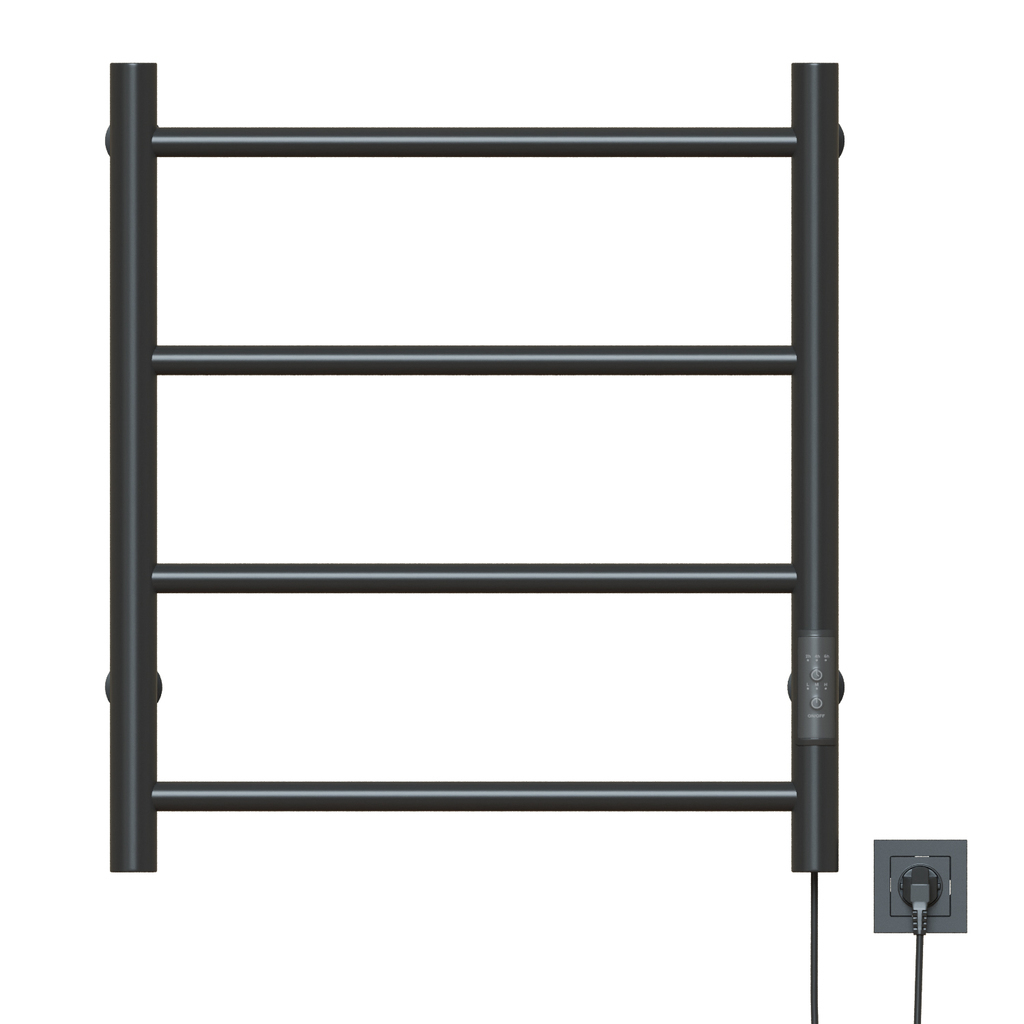 Полотенцесушитель MIXLINE VEGA 60х50, таймер, 201 Вт, 4 перекладины электрический ГРАФИТ