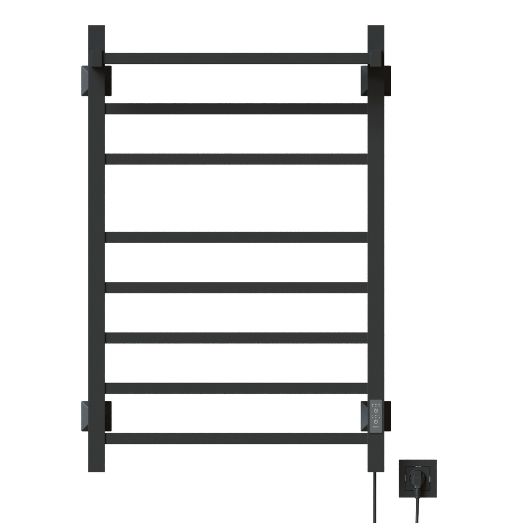 Полотенцесушитель MIXLINE FORTUNE 80х50, таймер, 560 Вт, 7 перекладин + ПОЛКА электрический ГРАФИТ