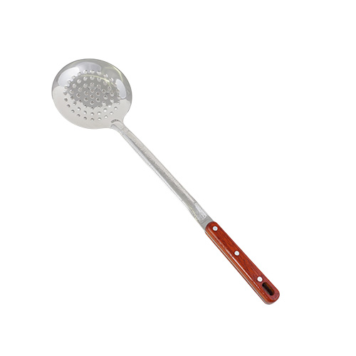 Шумовка 46,5см из нерж. стали с деревянной ручкой Узбекистан, 1/10/