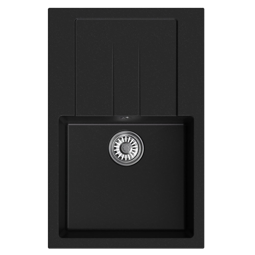 Мойка ML-GM31 с крылом, ультра-черная, 344, 770*500*190мм NEW