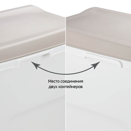 Контейнер для корма 27.5 л IDEA ЮММИ М 1802, герметичный, капучино