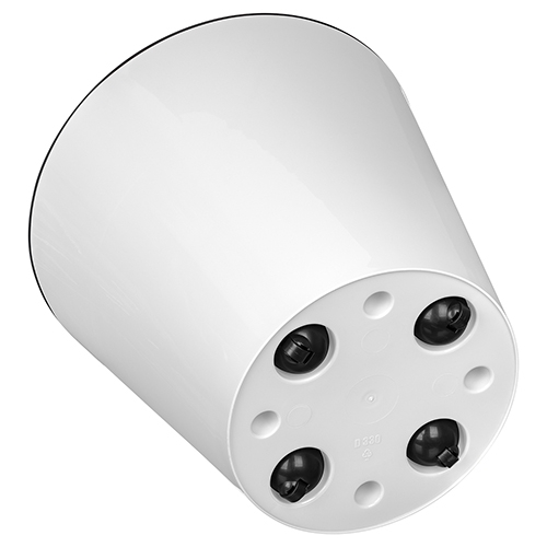 Горшок для цветов 16 л Homver Rosemary 221600429/01, 330 мм, с дренажной вставкой, на колесиках, белый