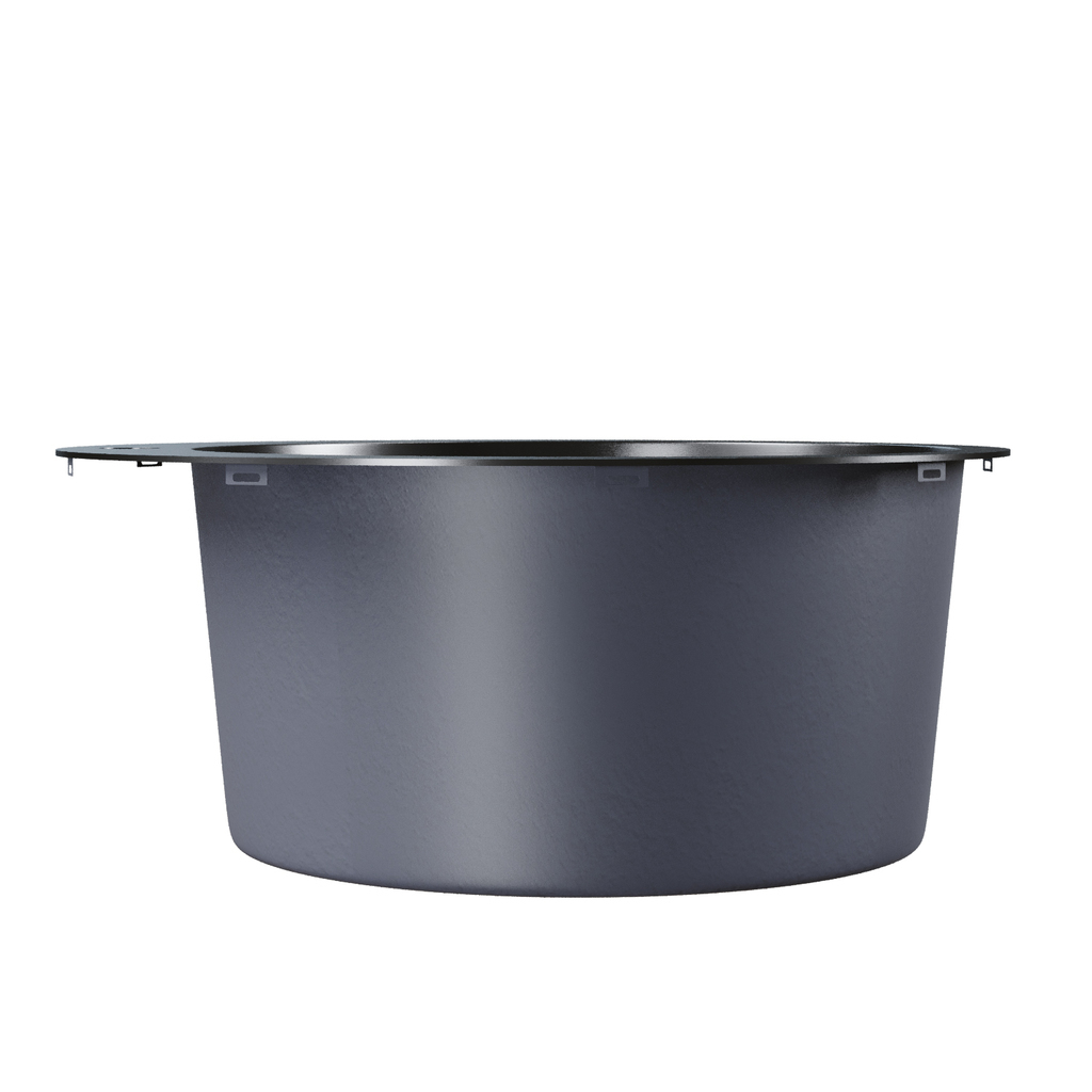 Мойка настол.монтаж D50, 3, 0 вып 3 1/2 круглая MIXLINE PRO 20см с сифоном, черный графит