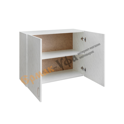 Шкаф навесной кухонный 80 ЛДСП белый мрамор, 1/1
