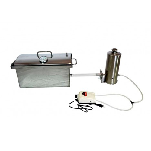 Коптильня большая усиленная с гидрозатвором +термометр, Алковар