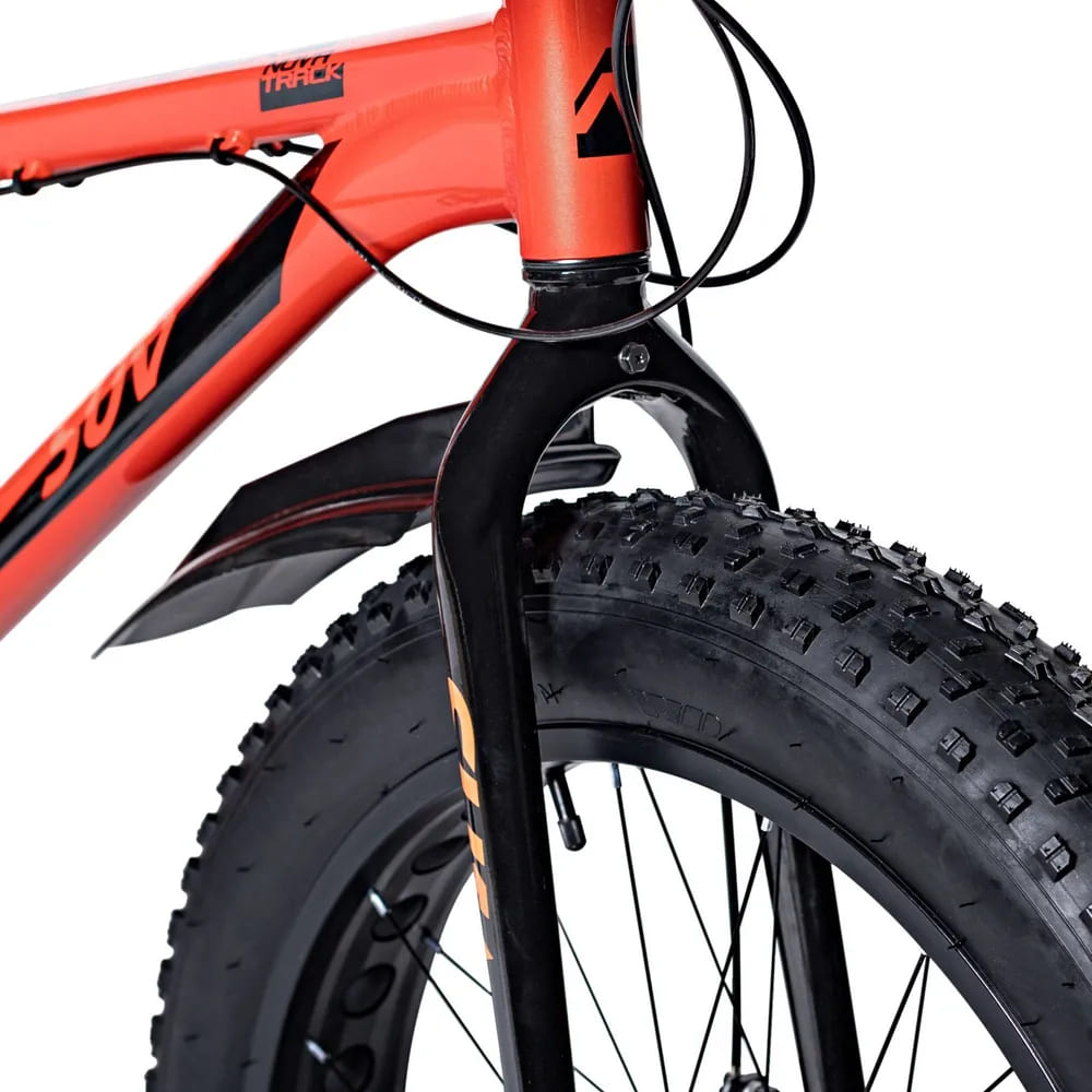 Велосипед NOVATRACK FATBIKE 24, SUV алюм.рама 13, терракот., 7-скор, TY200/TS38, диск.торм.STG