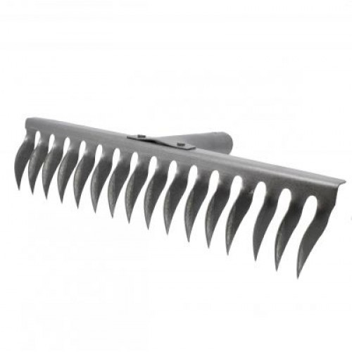 Грабли витые 16 зубьев рельсовая сталь, клепаная тулейка, без черенка MAWIPRO, 6/48