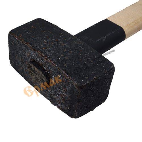 Кувалда 4кг литая с деревянной ручкой, 1/1