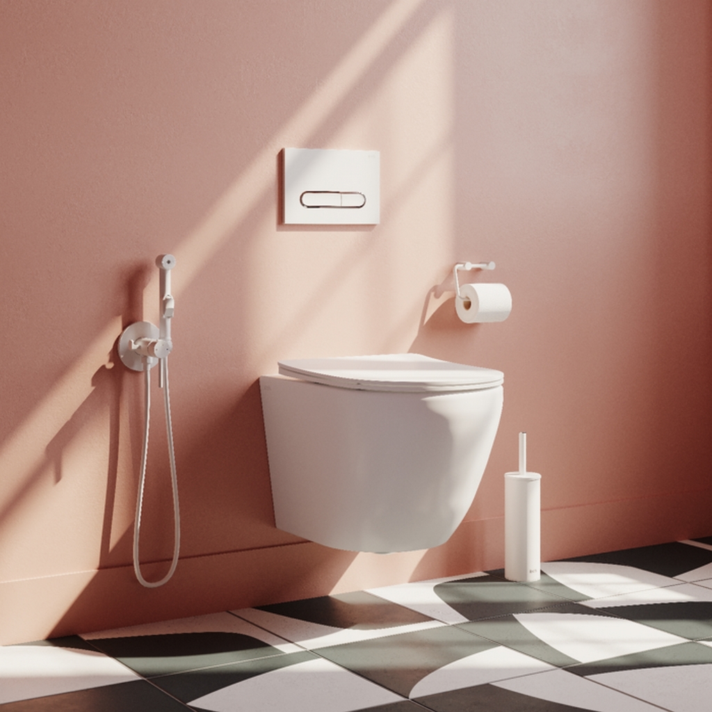 Унитаз подвесной безободковый IDDIS BLQNDSEI25, Blanco Q, ТОРНАДО смыв, сиденье дюропласт, микролифт