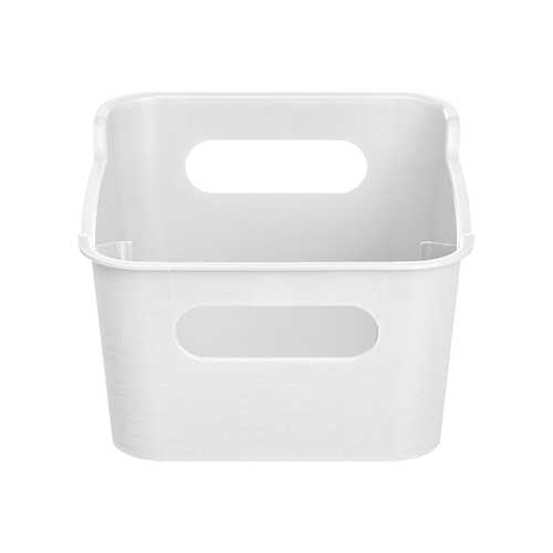 Корзинка универсальная 1.5 л Homver Mango 223300129/01, 190х140х80 мм, белая