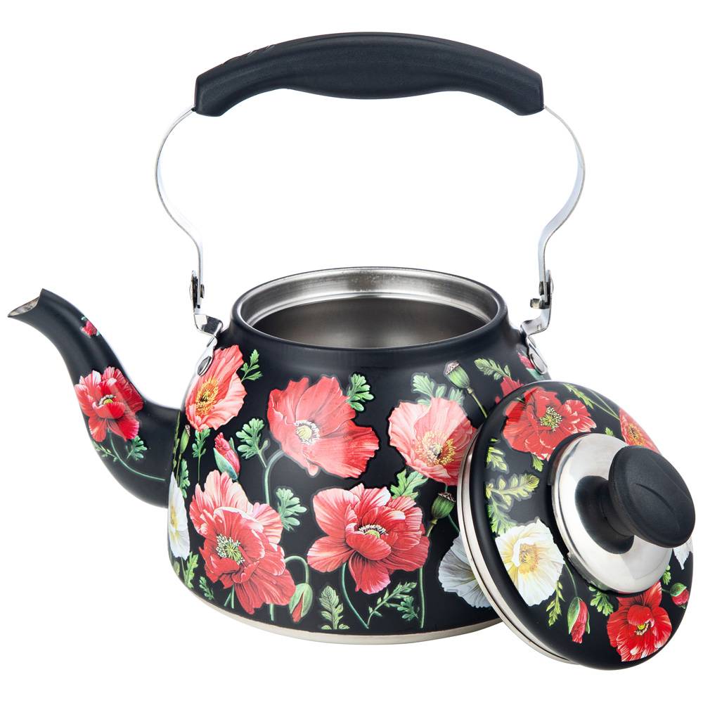 ЧАЙНИК AGNESS, МАКИ, СО ВСТРОЕННЫМ СВИСТКОМ И ФИЛЬТРОМ 1500 МЛ