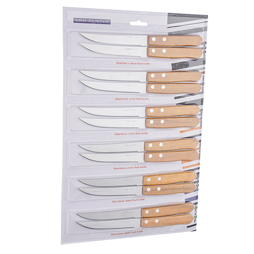 Нож кухонный 12,7 см DFE-012Aa-1 набор 2 шт деревянная ручка, 6/100