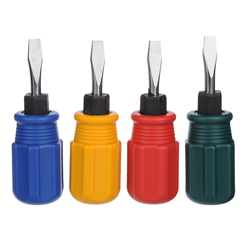 Отвертка 2в1 6*38мм, с мет. фиксатором, 4 цвета ЕРМАК, 12/288