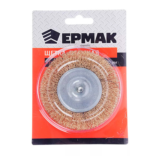 Щетка для дрели со шпилькой, плоская, 100мм латунь, 1/120