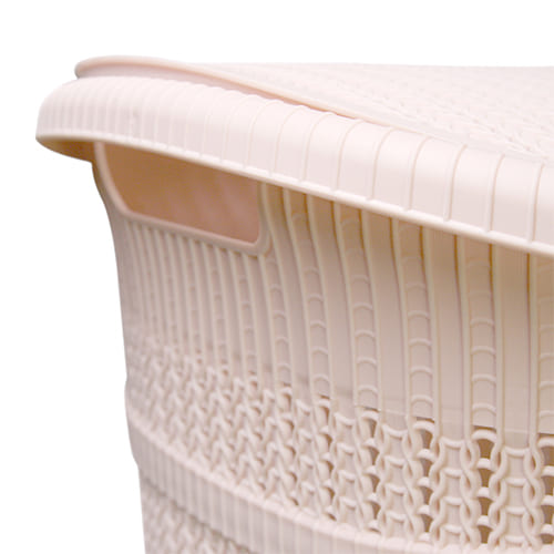 Корзина для белья 55 л IDEA ВЯЗАНИЕ М 2613, чайная роза