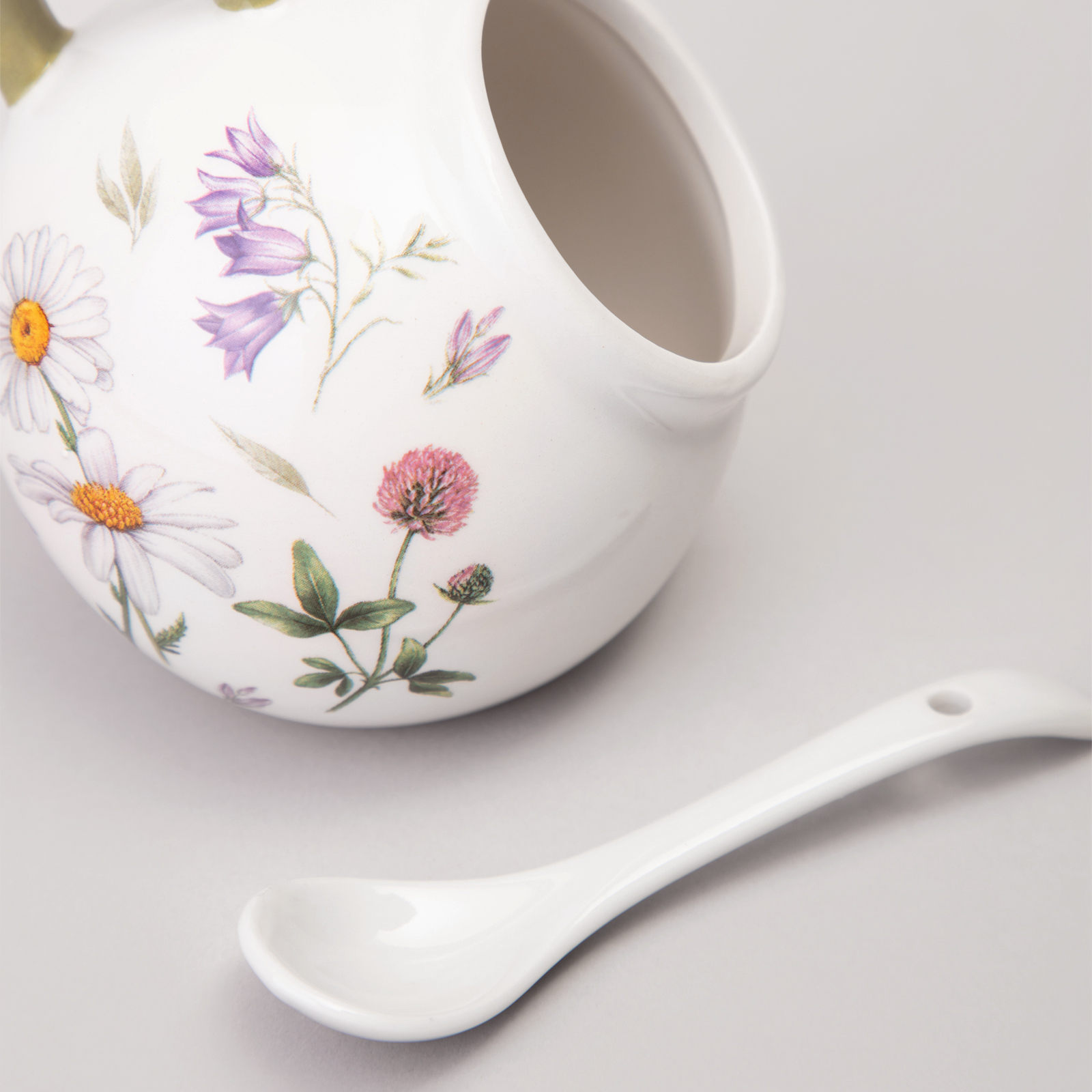 СОЛОНКА С ЛОЖКОЙ AGNESS, FLOWER STORY, 9, 5*10 СМ 170 МЛ, КОР=48ШТ.