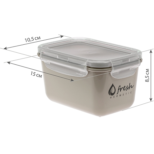 Ёмкость для продуктов 0.7 л IDEA ФРЕШ М 1421, герметичная, капучино