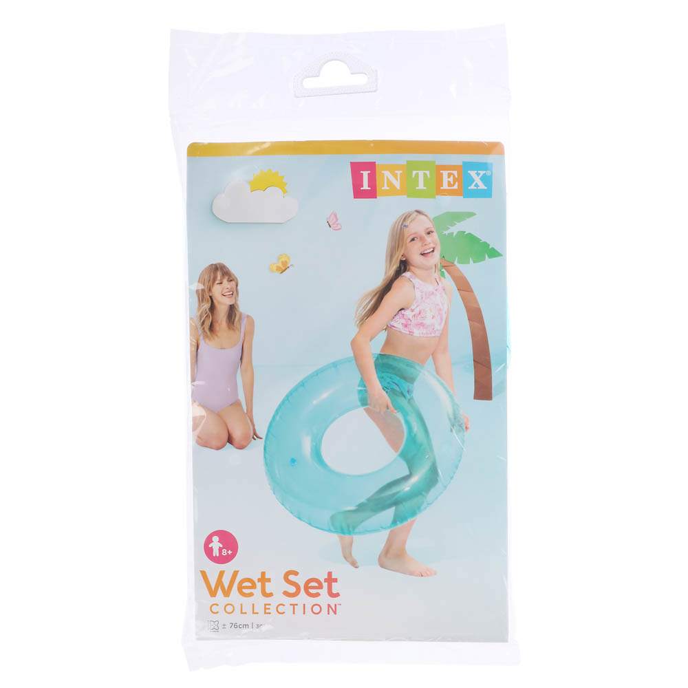 INTEX Круг надувной Прозрачный 76см, от 8 лет, 3 цвета 59260