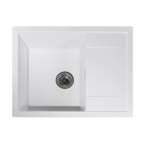 Мойка каменная GranAlliance G-25 64х50см, молочный, 1/1