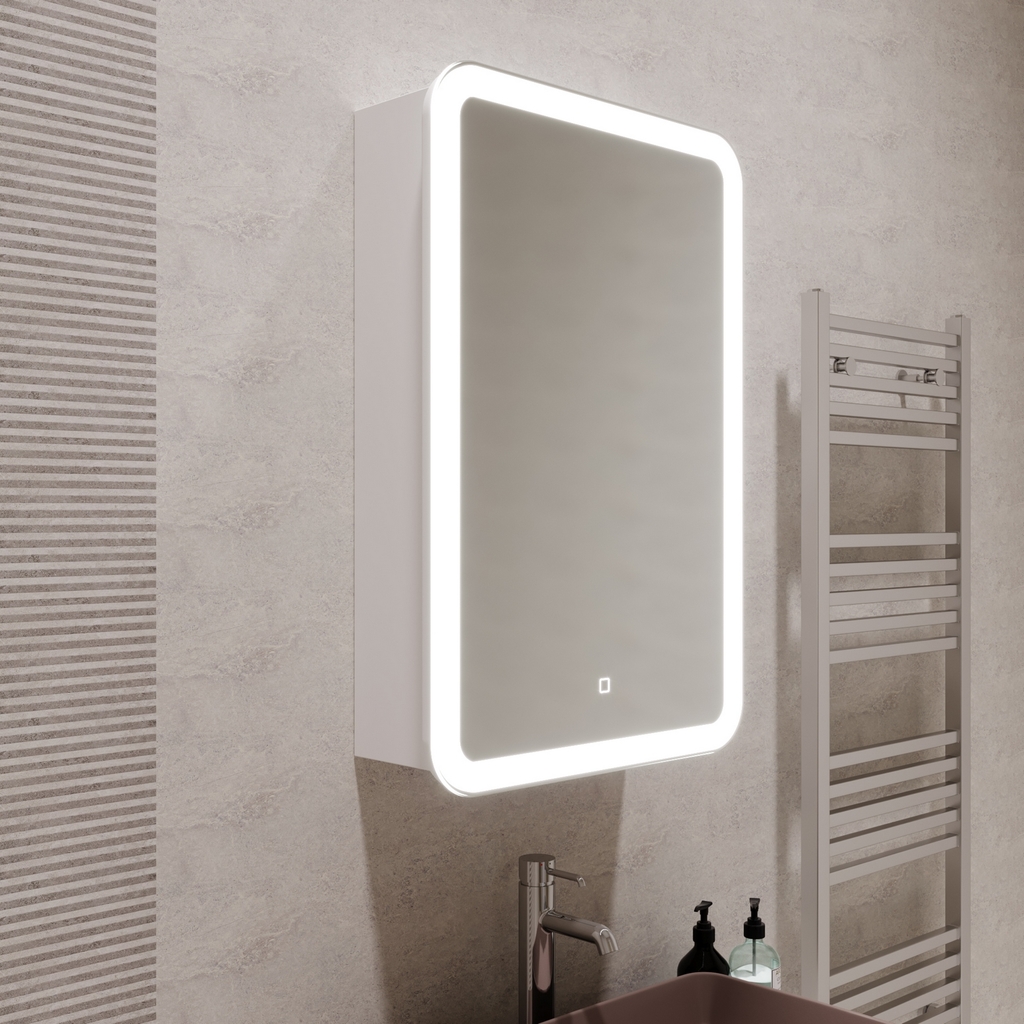 Зеркальный шкаф MIXLINE, Фиджи, 500*750, ШВ ПРАВЫЙ, сенсор.выкл, светодиодная подсветка