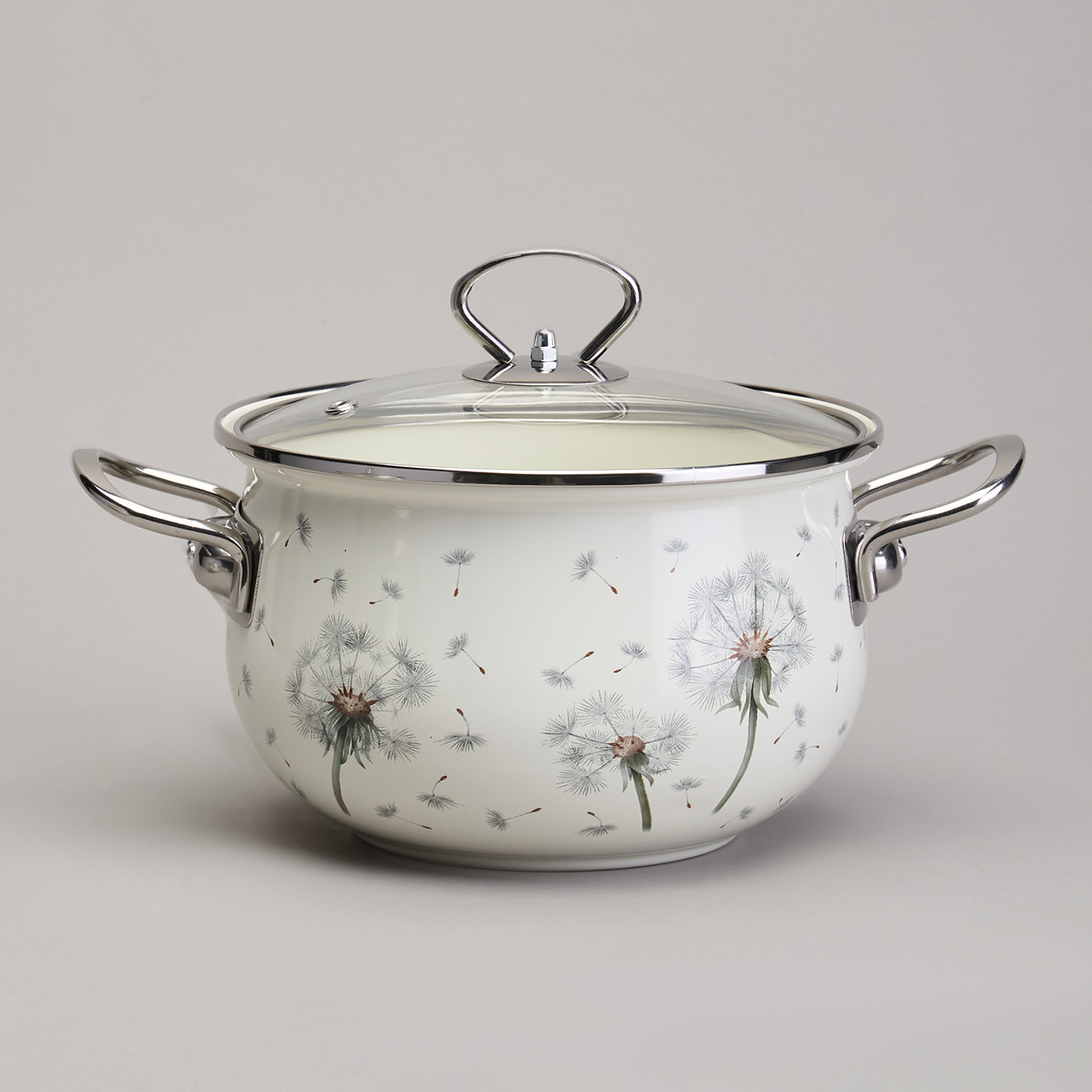 НАБОР КАСТРЮЛЬ ЭМАЛИРОВАННЫЙ, СЕРИЯ, DANDELION, 4ПР. 2, 0/2, 8Л ДИА.18/20СМ