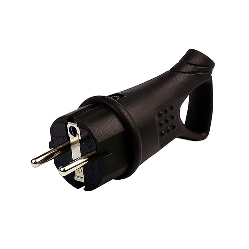 Вилка электр. угловая с/з 16А Smartbuy с кольцом каучук 230В, SBE-16-P08-R, 5/20/200