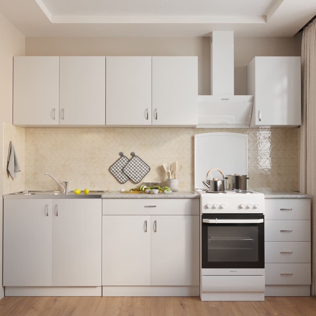 Тумба 60 ЛДСП белая, ОТДЕЛЬНО ПРИОБРЕТАЕТСЯ МОЙКА